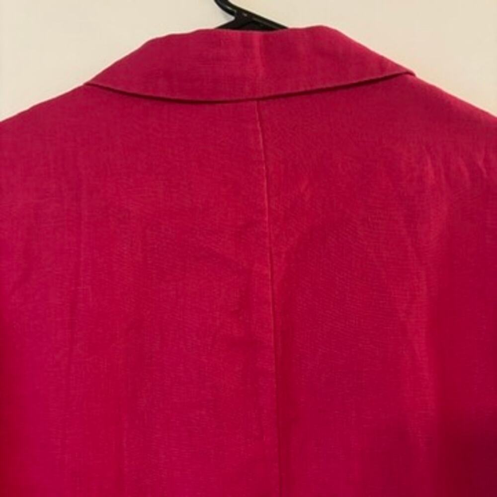 NWT Pure Collection Talbots Blazer Pink  SZ 18 100% Linen 2 Button - Picture 10 of 14